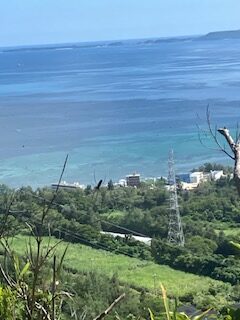 山頂付近で見える景色。ハードな中での一息休憩場所
